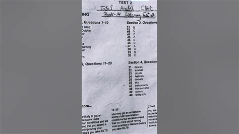 total health clinic patient details listening answers|Cambridge 14 Listening Test 2 Transcript – IELTS Progress.